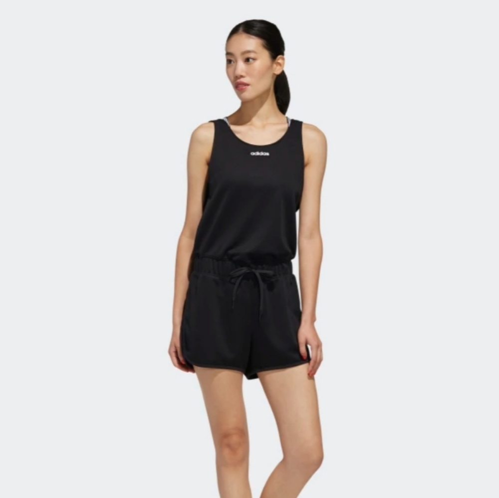 Adidas Sleeveless Romper Black NWT